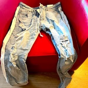 Fashion Nova Men Teek Racing Stripe Skinny Jeans